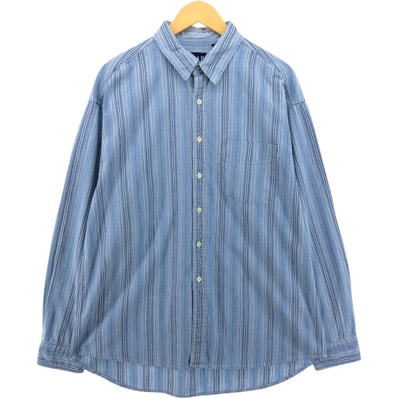 古着 90年代 ギャップ GAP オールドギャップ 長袖 ストライプシャツ メンズXL相当 ヴィンテージ/eaa557959
