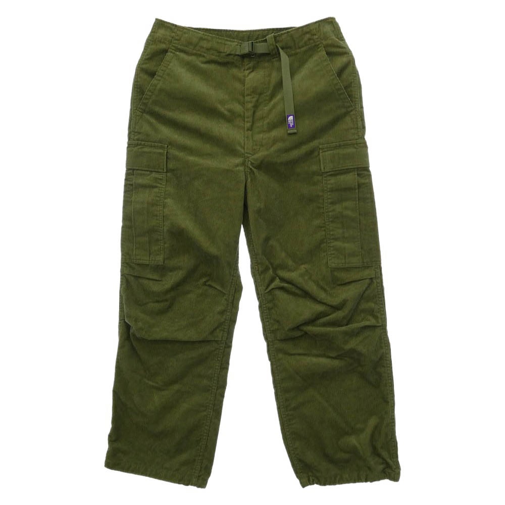 THE NORTH FACE ノースフェイス NT5156N PURPLE LABEL パープルレーベル Corduroy Cargo Pants コーデュロイ カーゴパンツ カーキ系 32【中古】