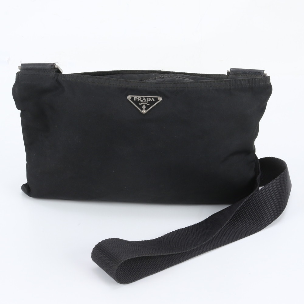 ■美品 プラダ テスート ナイロントライアングルロゴショルダーバッグ