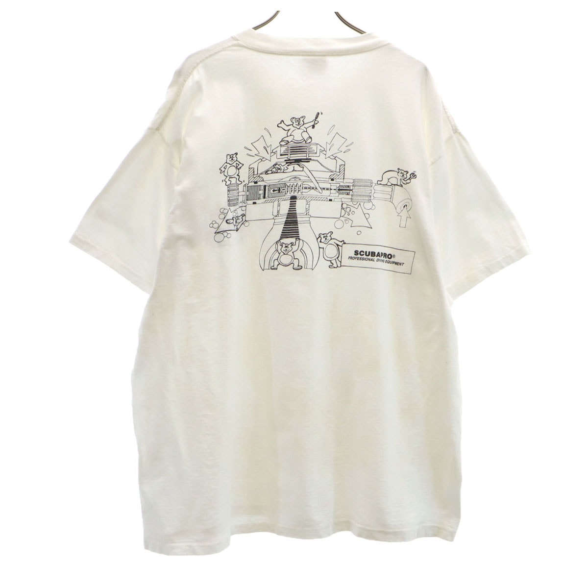 ONEITA オニータ 90s USA製 オールド バックプリント 半袖 Tシャツ XL ホワイト 企業モノ シングルステッチ