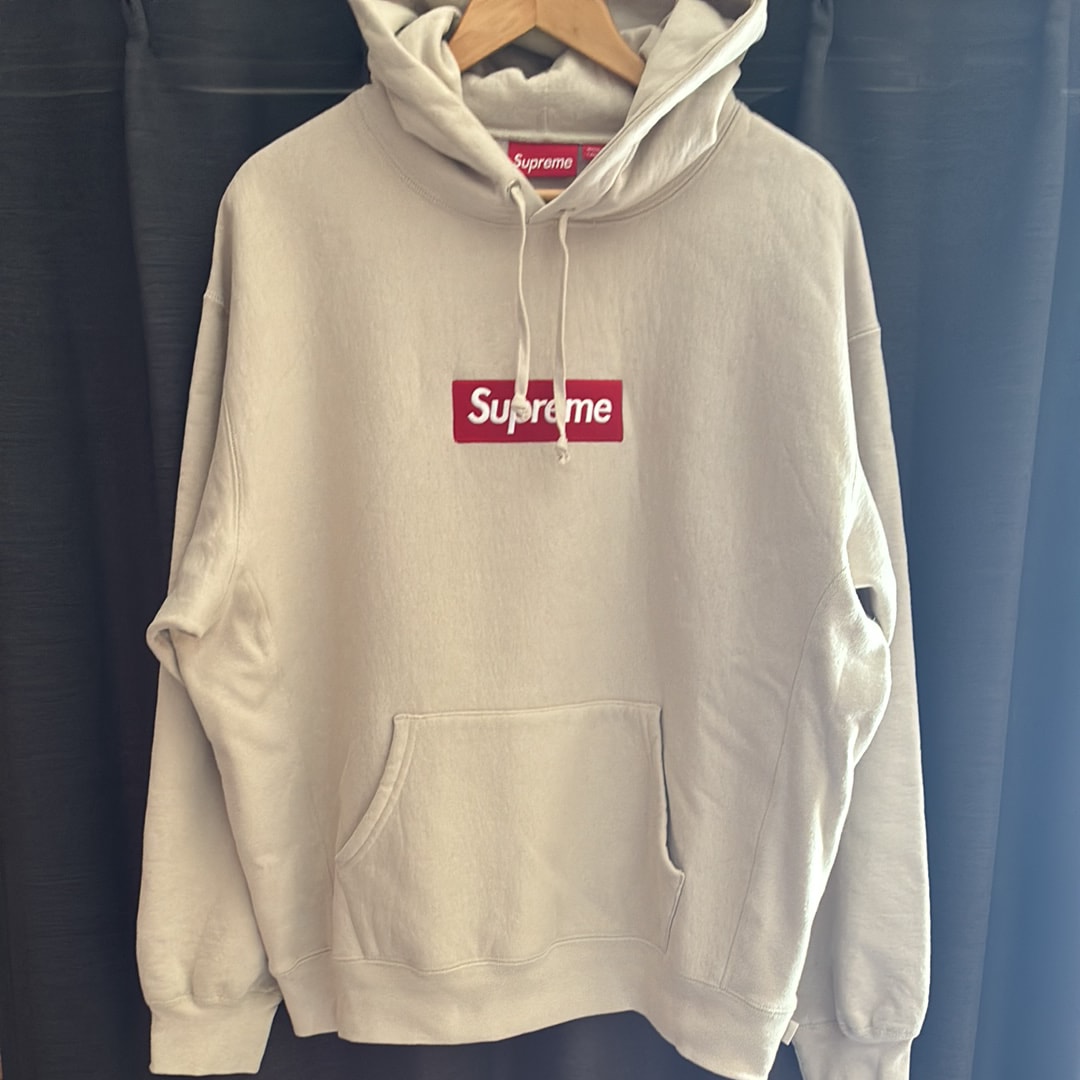 Supreme Box Logo Hooded Sweatshirt "Stone" (24FW)
