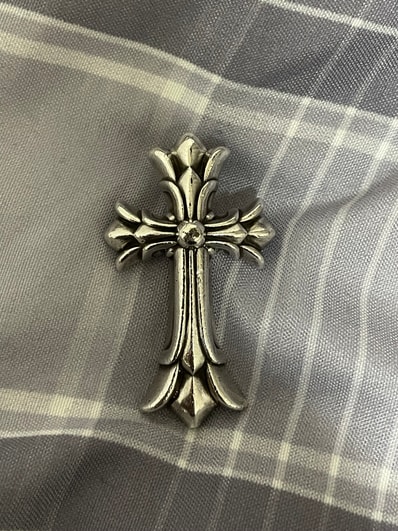 Chrome Hearts Double CH Cross Pendant S "Silver"