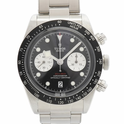 ★最終価格★SALE【6wia0062】チュードル ブラックベイクロノ 79360N 黒文字盤【中古】腕時計 メンズ