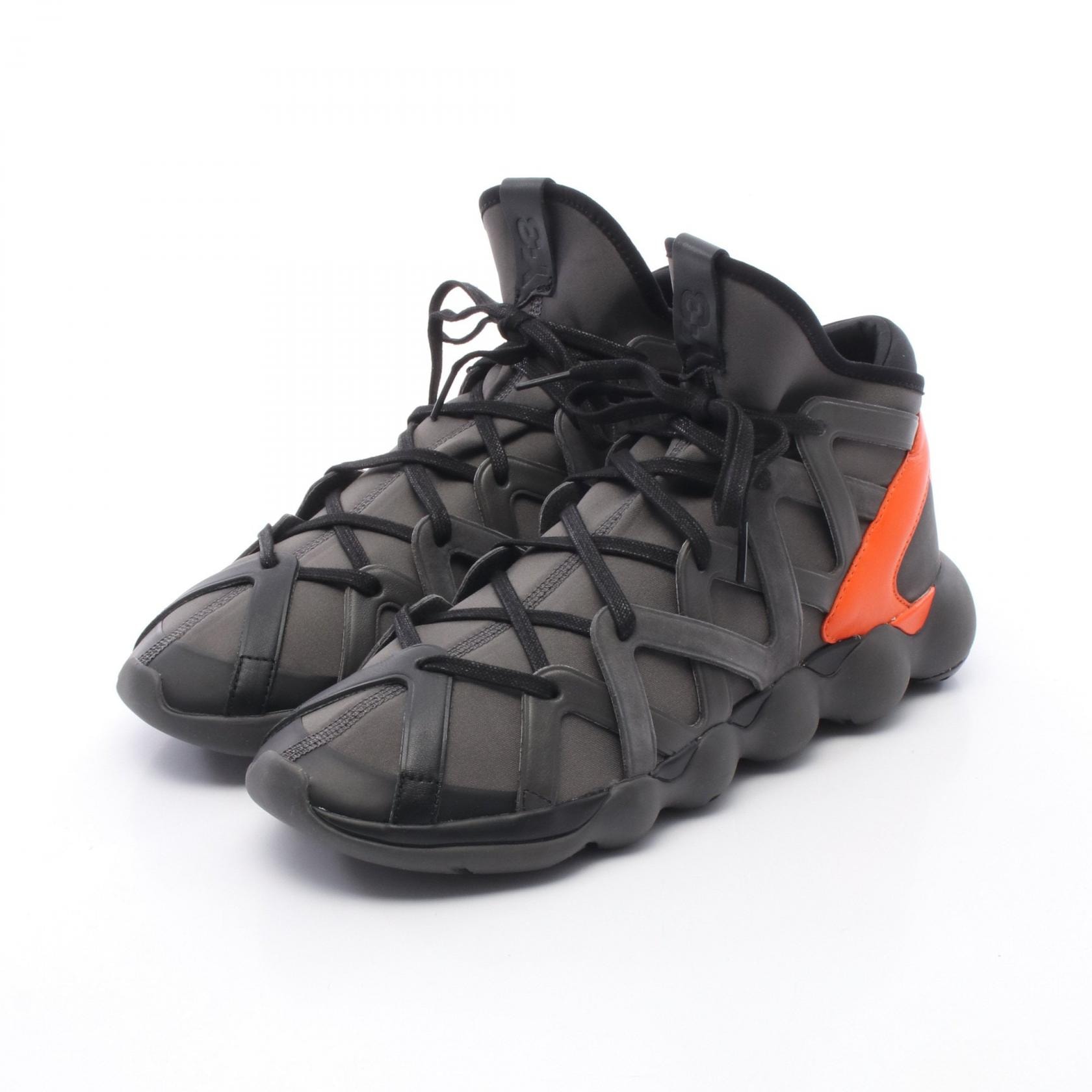 ワイスリー Y-3 KYUJO HIGH スニーカー 靴 スウェード レザー ファブリック メンズ グレー系 / ブラック系 / オレンジ系 BB4741 【中古】