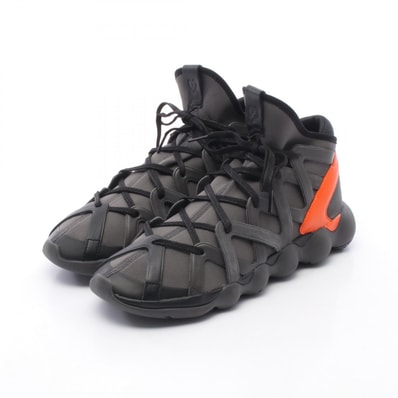 ワイスリー Y-3 KYUJO HIGH スニーカー 靴 スウェード レザー ファブリック メンズ グレー系 / ブラック系 / オレンジ系 BB4741 【中古】