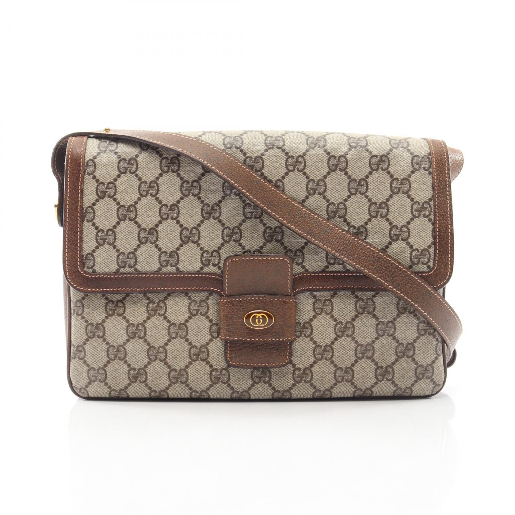 グッチ GUCCI GGスプリーム ショルダーバッグ バッグ PVCコーティングキャンバス レザー レディース ベージュ系 / ブラウン系 001 16 4084 【中古】