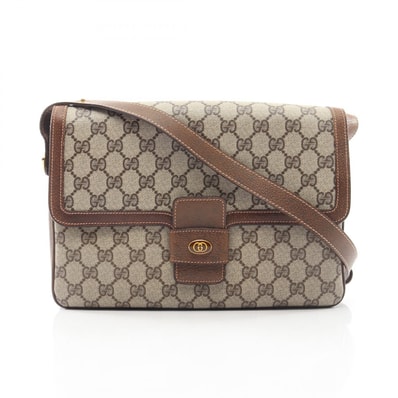 グッチ GUCCI GGスプリーム ショルダーバッグ バッグ PVCコーティングキャンバス レザー レディース ベージュ系 / ブラウン系 001 16 4084 【中古】