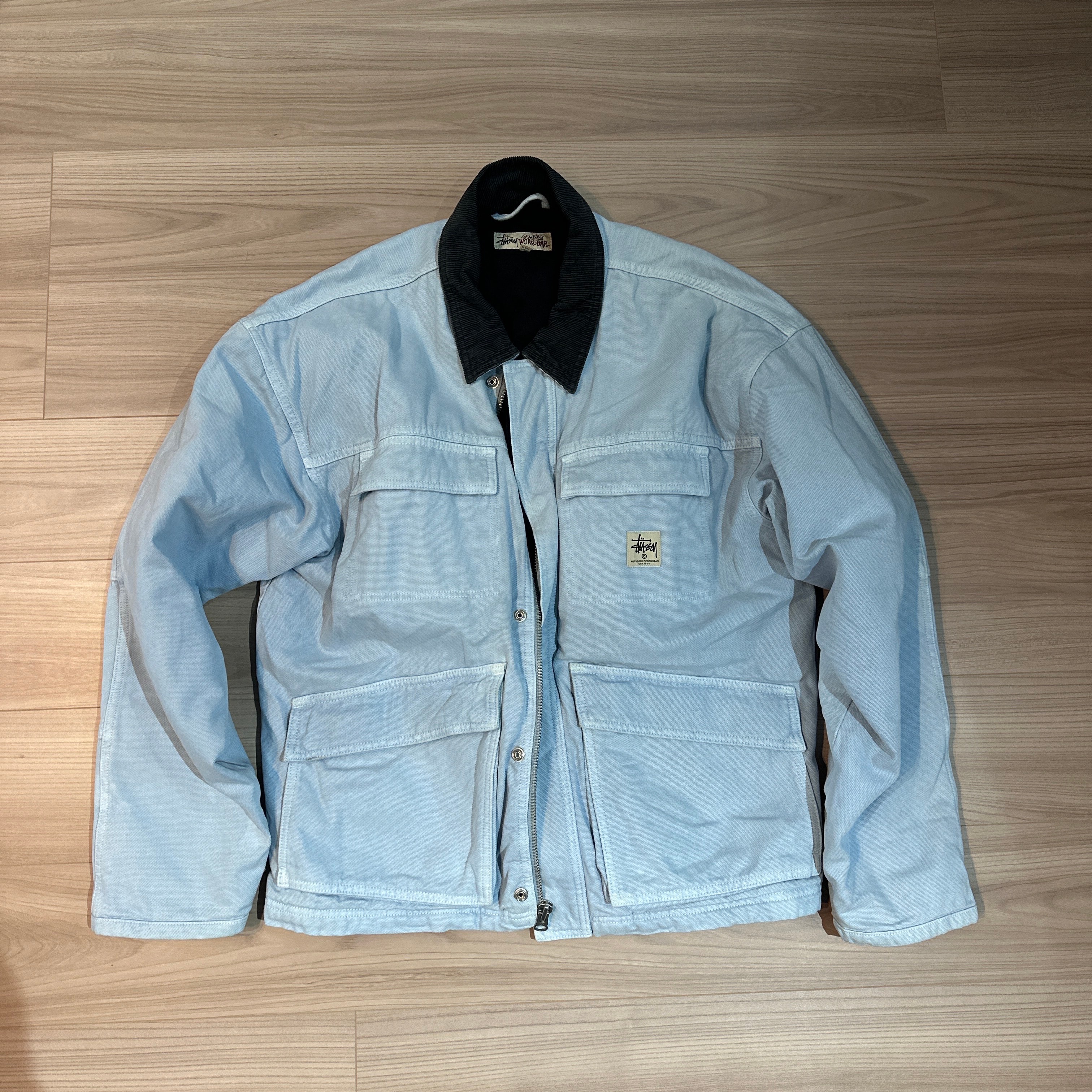 Stussy Washed Canvas Shop Jacket "Light Blue"