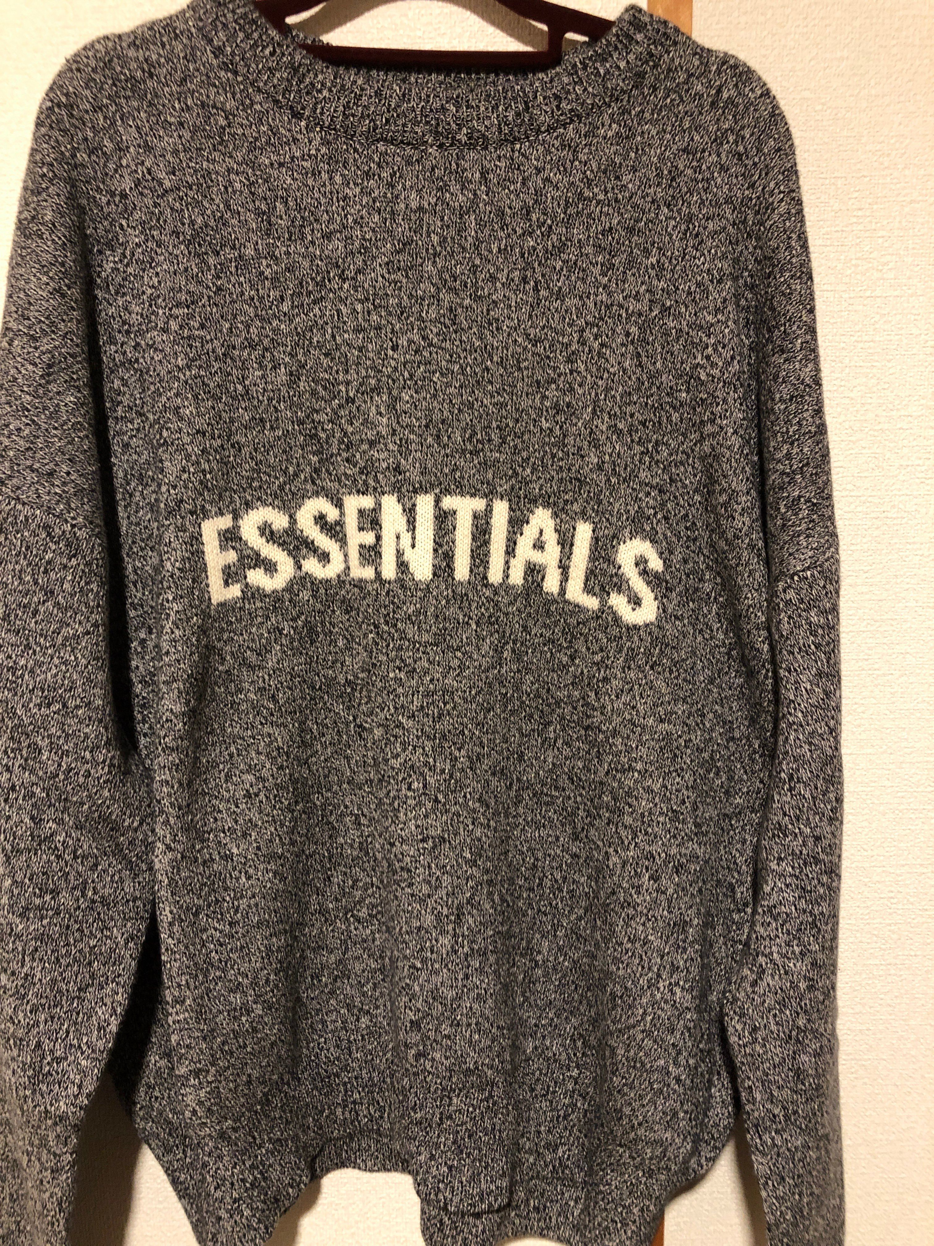 FEAR OF GOD ESSENTIALS Knit Sweater "Grey Melange"
