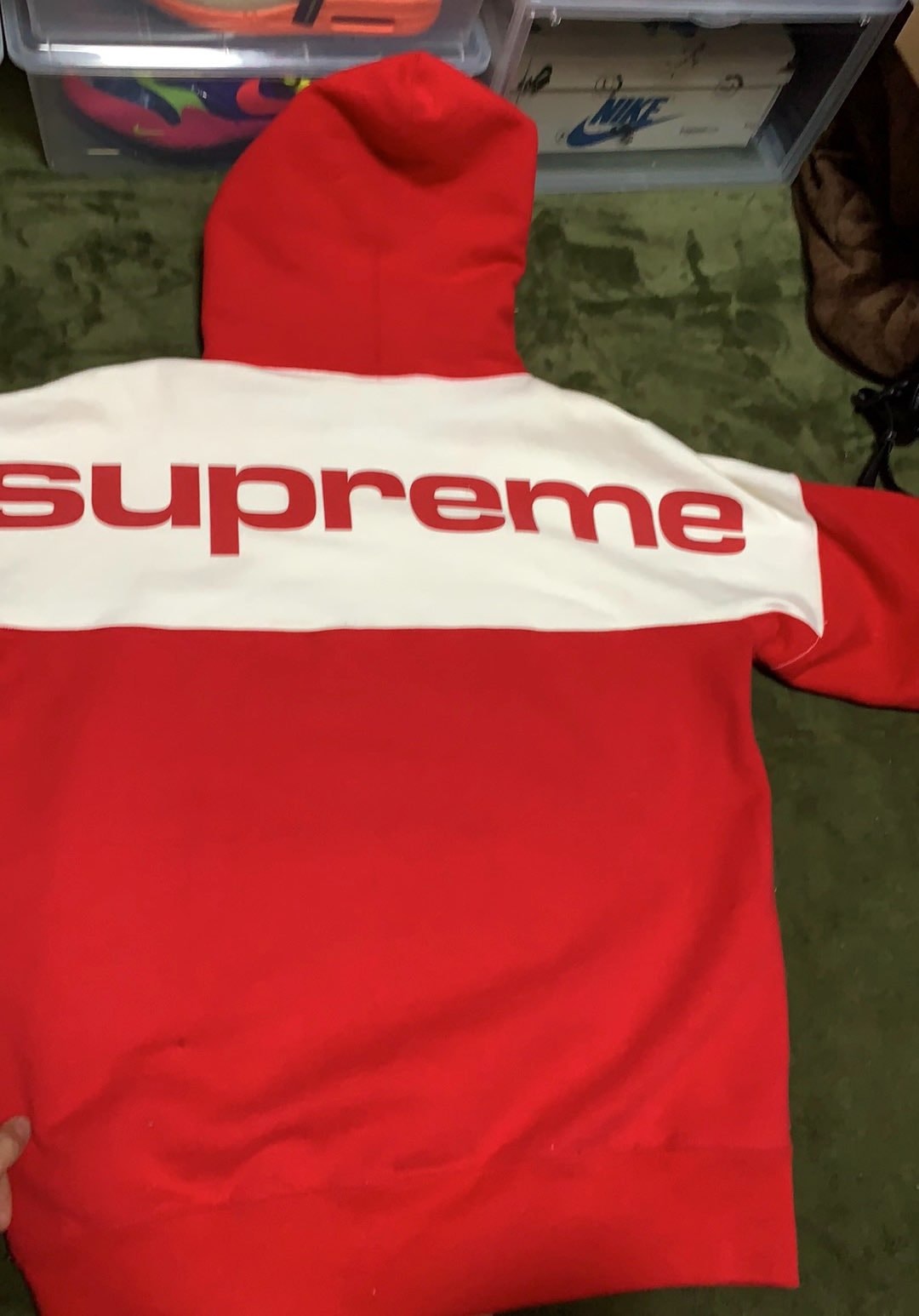 Supreme Big Logo Hooded Sweatshirt "White"