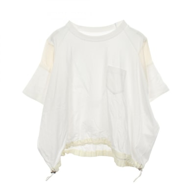 サカイ Sacai 半袖Tシャツ 衣料品 トップス コットン レディース ホワイト系 【中古】