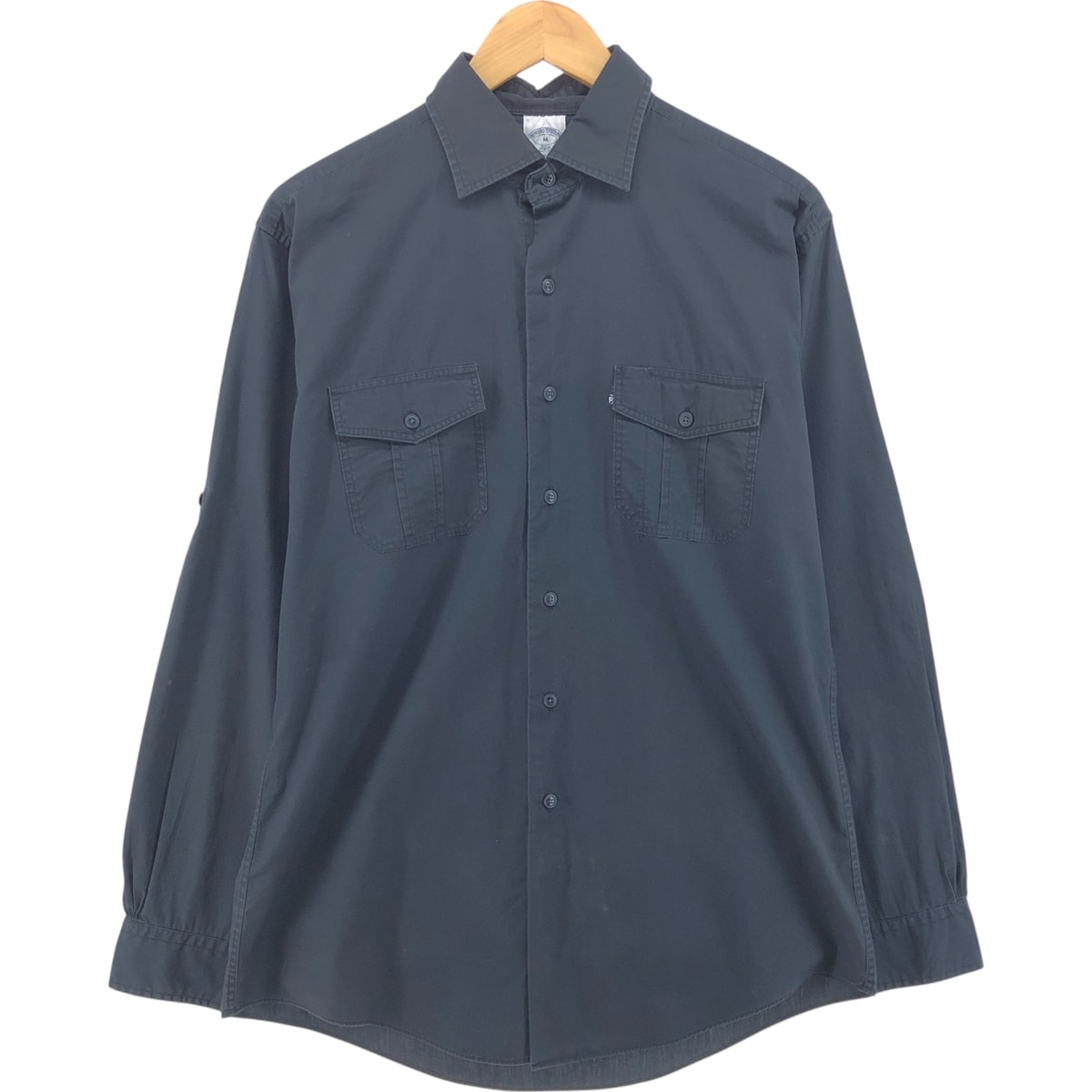 古着 ブルックスブラザーズ Brooks Brothers 346 SLIM FIT 長袖 コットンシャツ メンズM相当/eaa473798