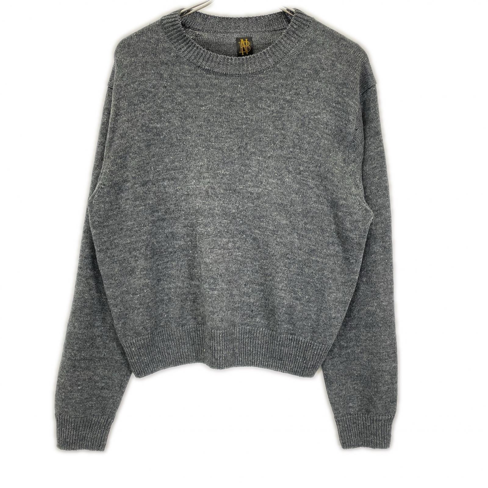 バトナー グレー WASHED HIGH COUNT LINEN CREW NECK 2