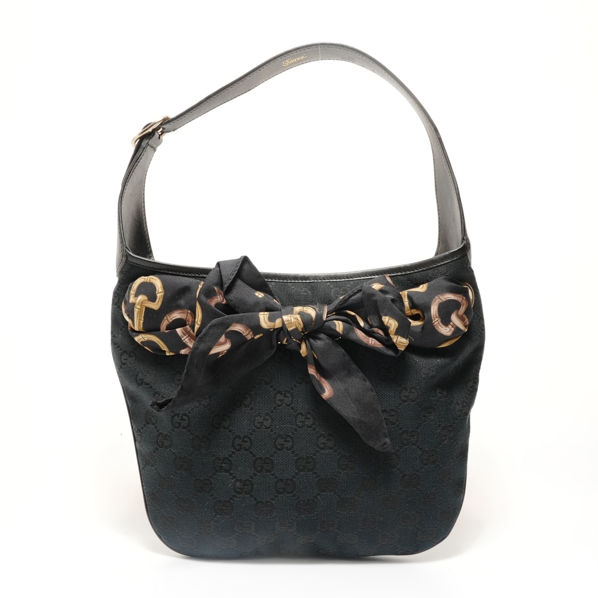 グッチ GUCCI スカーフ ワンショルダー GGキャンバス ショルダーバッグ【中古】