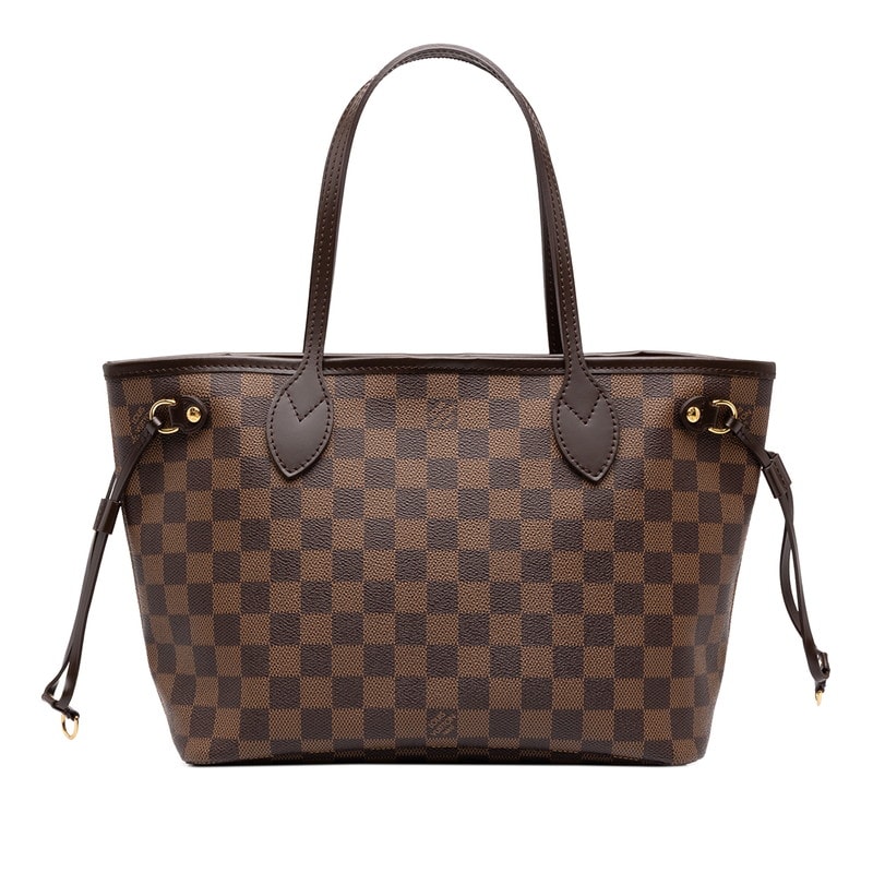 ルイ ヴィトン ダミエ ネヴァーフルPM ハンドバッグ トートバッグ N51109 ブラウン PVC レザー レディース LOUIS VUITTON 中古