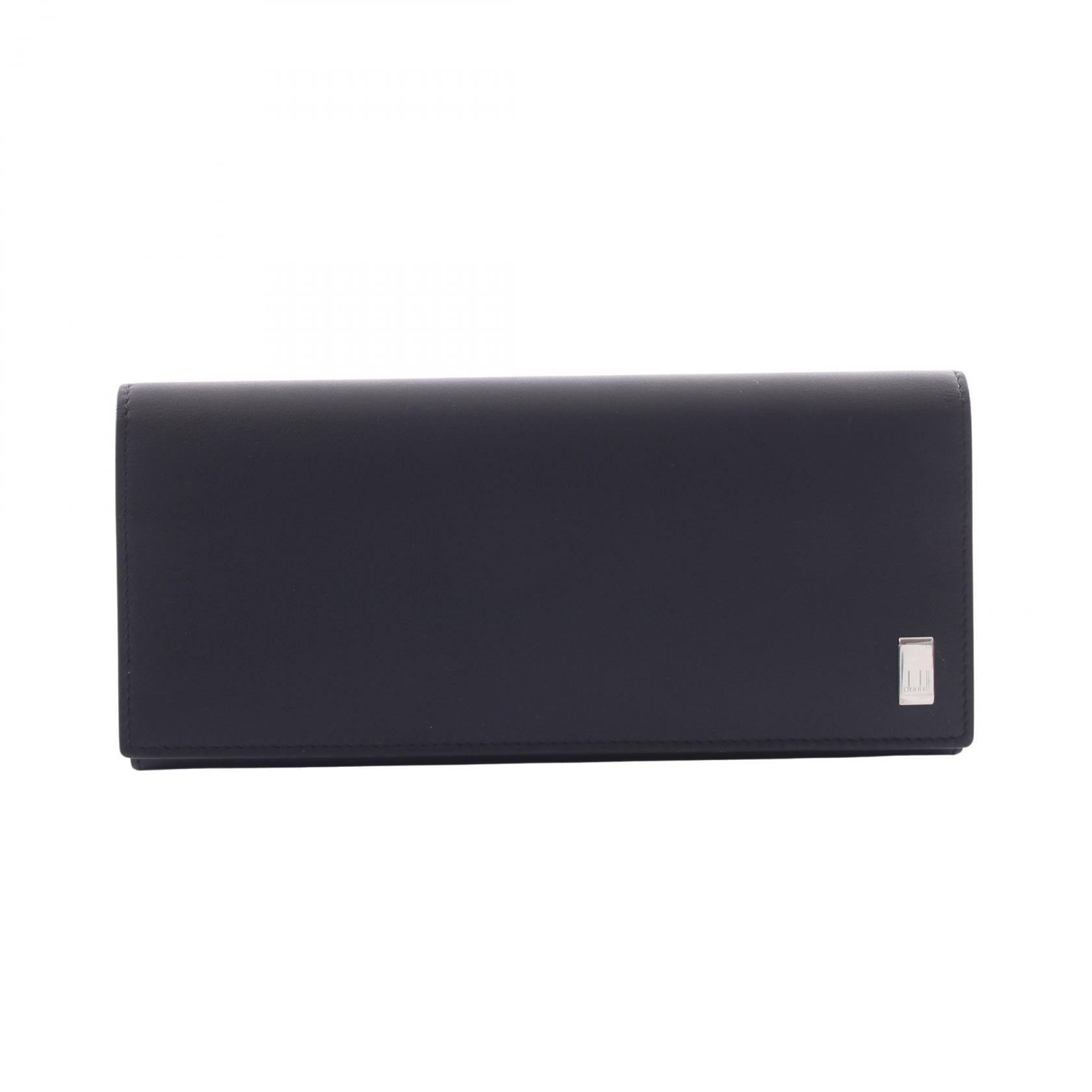 ダンヒル Dunhill 二つ折り長財布 財布 レザー メンズ ブラック系 DU19F2F10AT001R 【新品】