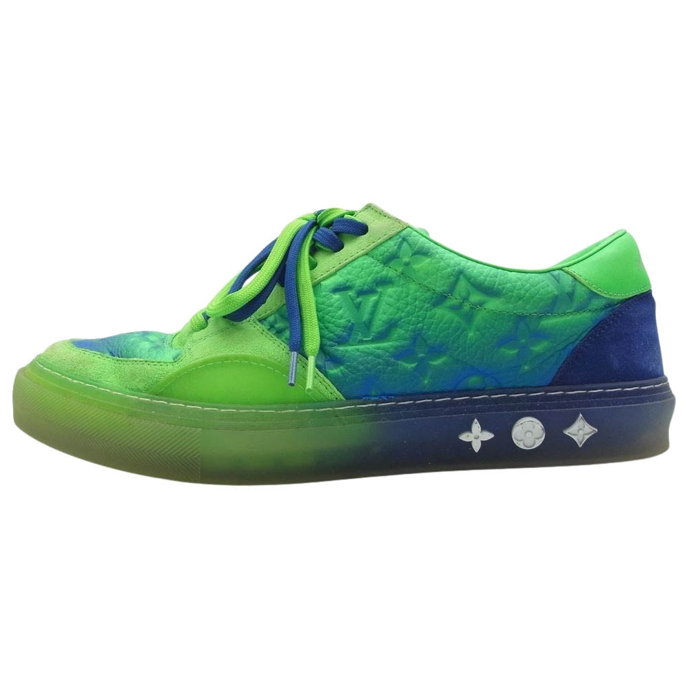 LOUIS VUITTON ルイ・ヴィトン スニーカー 1A9UYN LVオリライン リシュリュ― モノグラム ローカット スニーカー ライトグリーン系 ブルー系 8.5【中古】