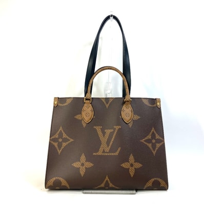 ルイヴィトン LOUIS VUITTON オンザゴーMM M45321 モノグラムジャイアント カバン 2WAY ショルダーバッグ 肩掛け トートバッグ モノグラムジャイアントキャンバス ブラウン 新品同様