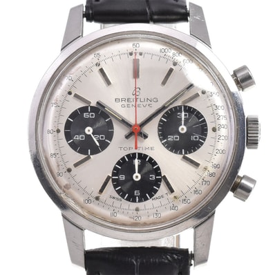 値下 ブライトリング BREITLING Ref.810 ヴィンテージ トップタイム Cal.ヴィーナス178 パンダダイヤル 手巻き メンズ 良品 □#145366