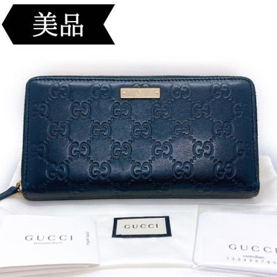 ◇GUCCI◇3079890/グッチシマ/ラウンドファスナー/長財布