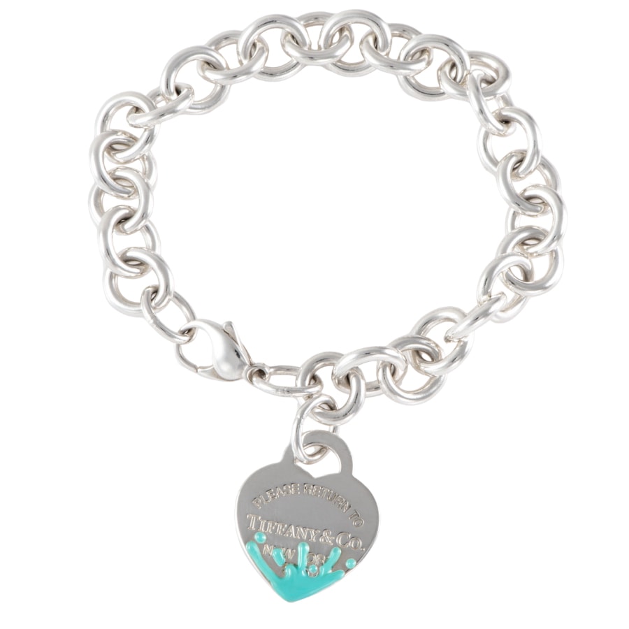 TIFFANY&Co. ティファニー リターン トゥ ティファニー ハートタグ カラースプラッシュ ブレスレット シルバー ブルー【中古】