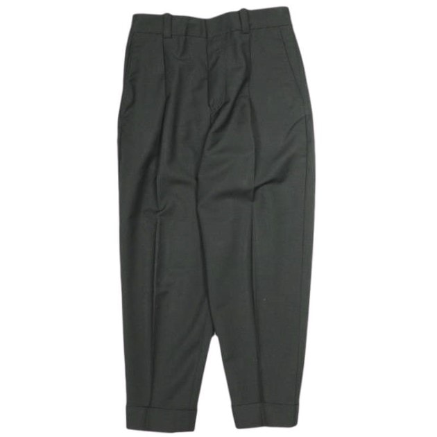 Acne Studios アクネストゥディオズ 1P Tapered Fit Trousers モヘアブレンド1タックトラウザーズ FN-MN-TROU000388 44 BLACK パンツ BK0301 ワイド テーパード スラックス ボトムス g23958