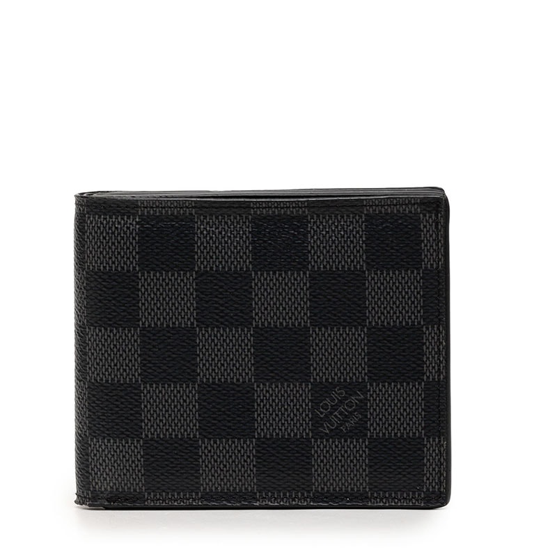 ルイ ヴィトン ダミエ グラフィット ポルトフォイユ アメリゴ NM 二つ折り財布 N60053 ブラック PVC レザー メンズ LOUIS VUITTON 【中古】