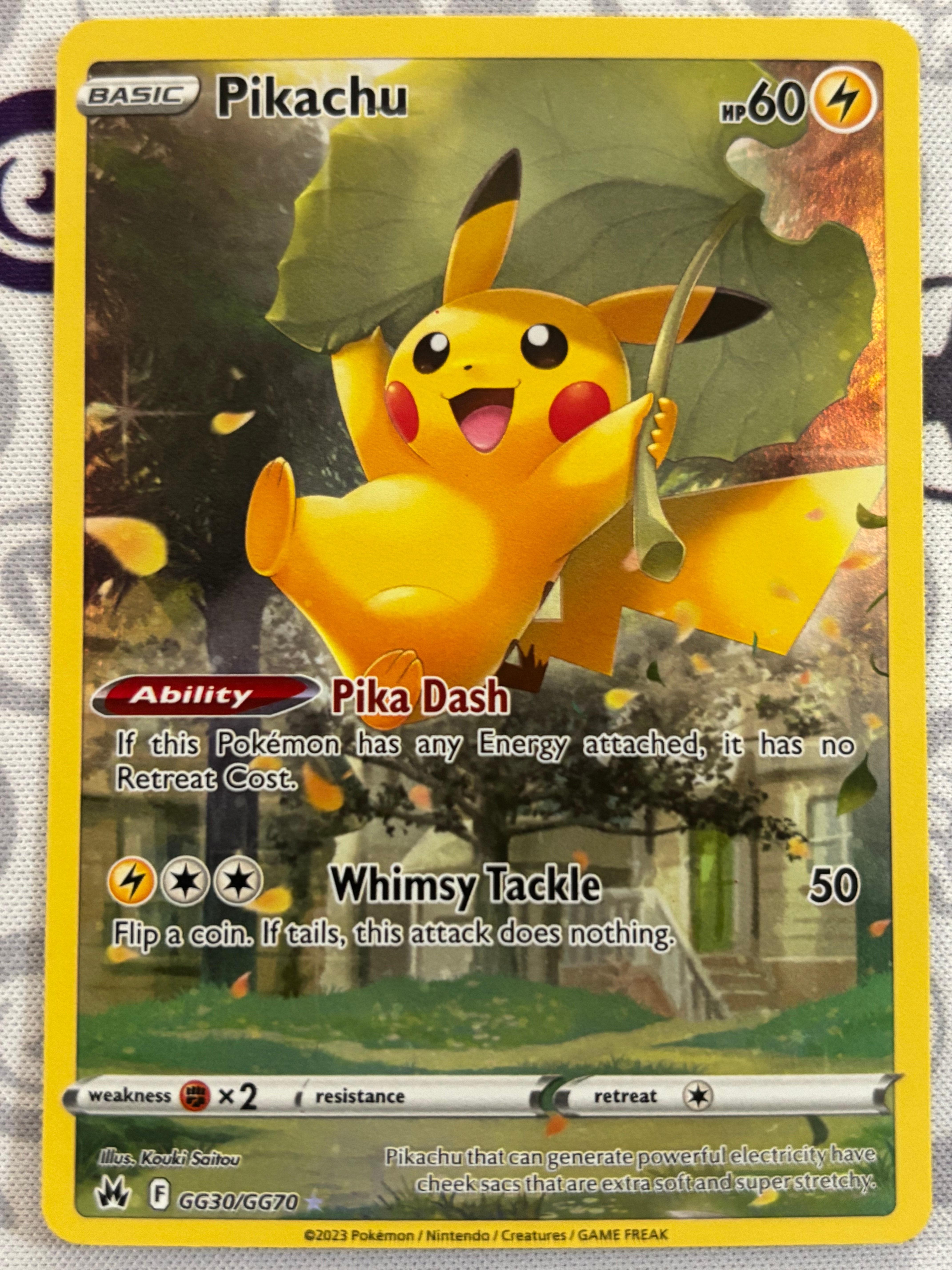 ピカチュウ IR [GG30/GG70]【英語版】(ソード&シールド「クラウンゼニス」)