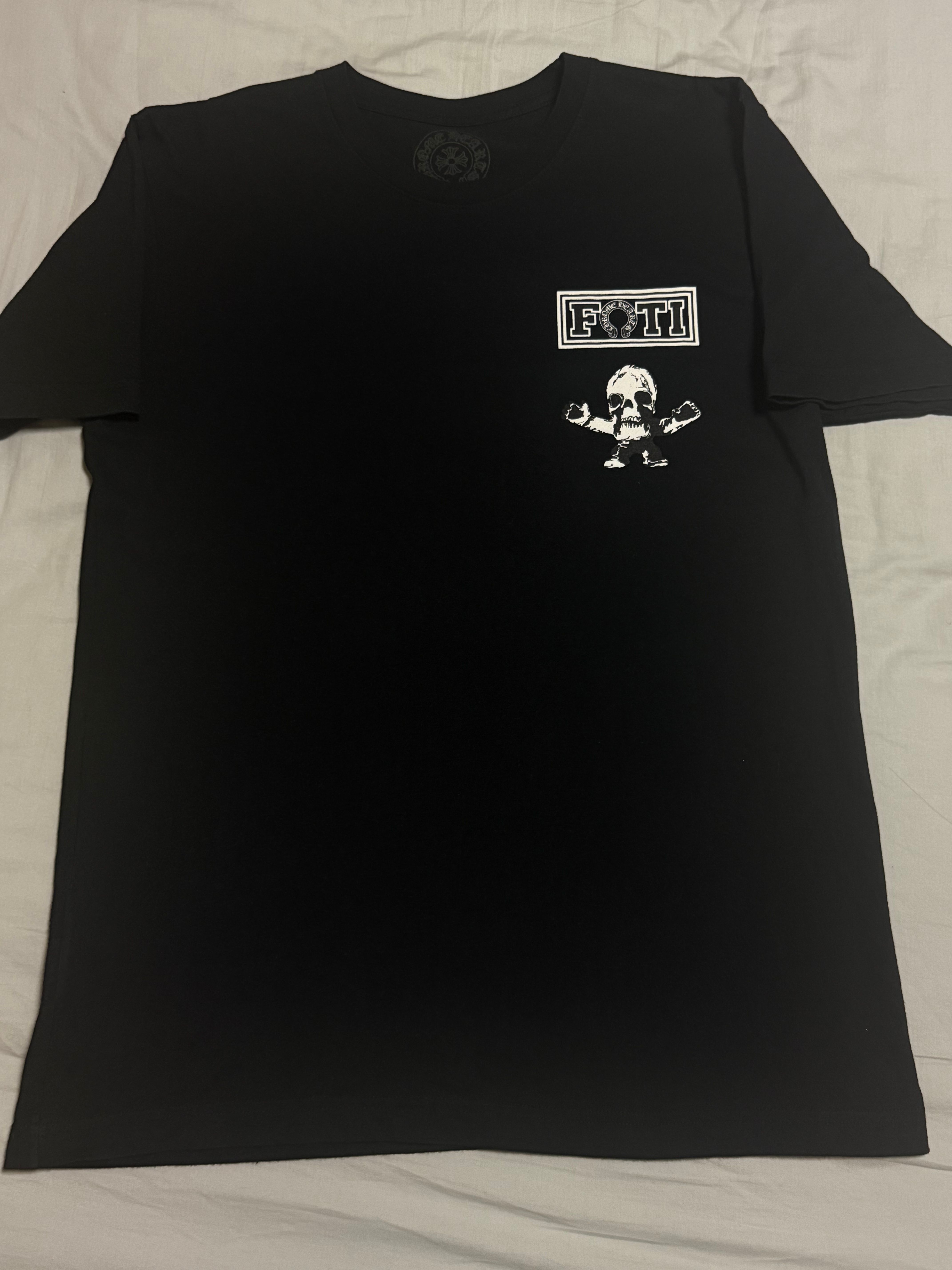 Chrome Hearts Scroll Logo Foti T-Shirt "Black"