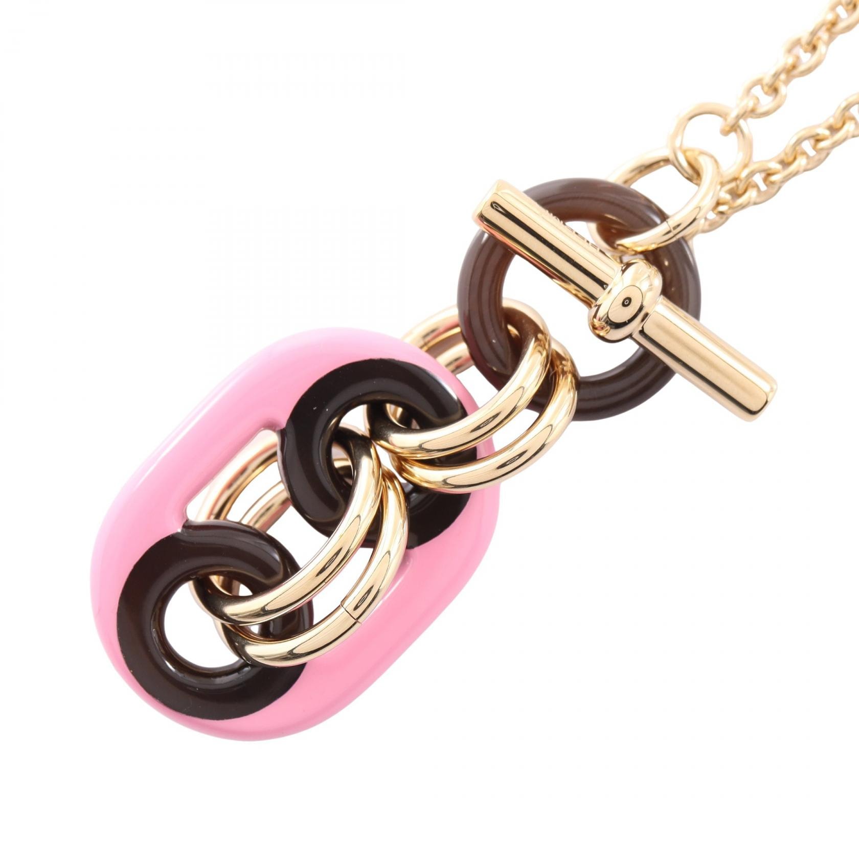 エルメス HERMES ユリディスPM ギャラクシー ネックレス ジュエリー GP(ゴールドメッキ) バッファローホーン ゴールド レディース ゴールド系 / ピンク系 / ネイビー系 【中古】