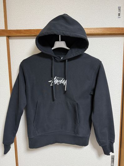Stussy Stock Logo Applique Hoodie "Black"
