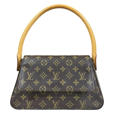 ルイヴィトン ミニルーピング モノグラム ハンドバッグ モノグラムキャンバス M51147 ブラウン レディース LOUIS VUITTON 中古