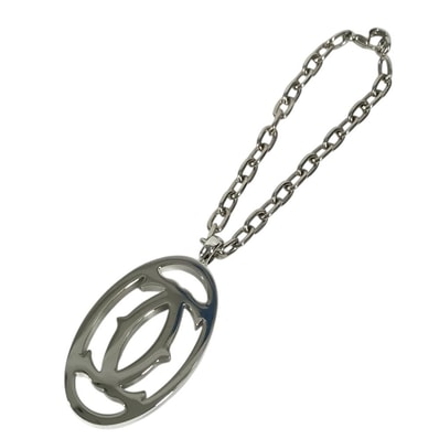 カルティエ CARTIER 2Cデコール チャーム ロゴ T1220148 チャーム キーホルダー バッグチャーム ネックレス チョーカー チェーンネックレス アクセサリー ペンダントトップ メタル シルバー 新品同様