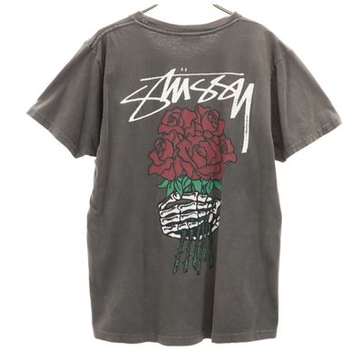 STUSSY ステューシー バックロゴ 半袖 Tシャツ S チャコールグレー