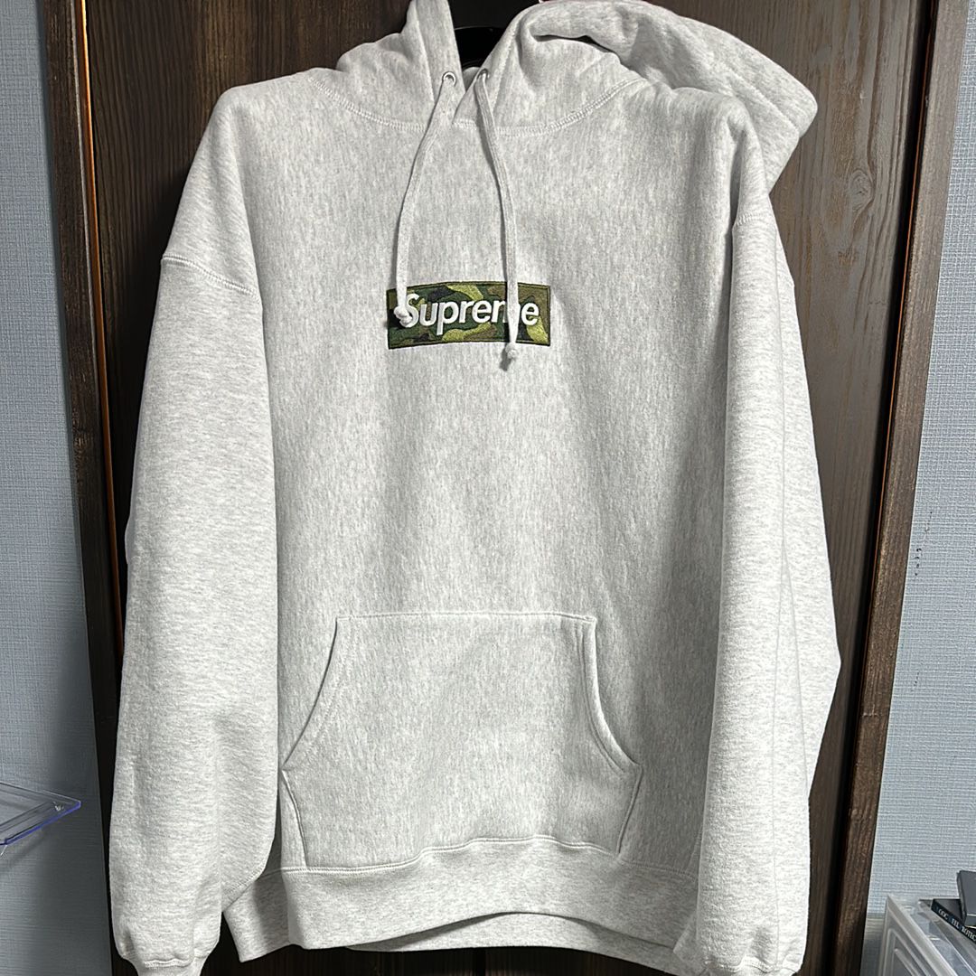 Supreme Box Logo Hooded Sweatshirt "Ash Grey" (23FW)