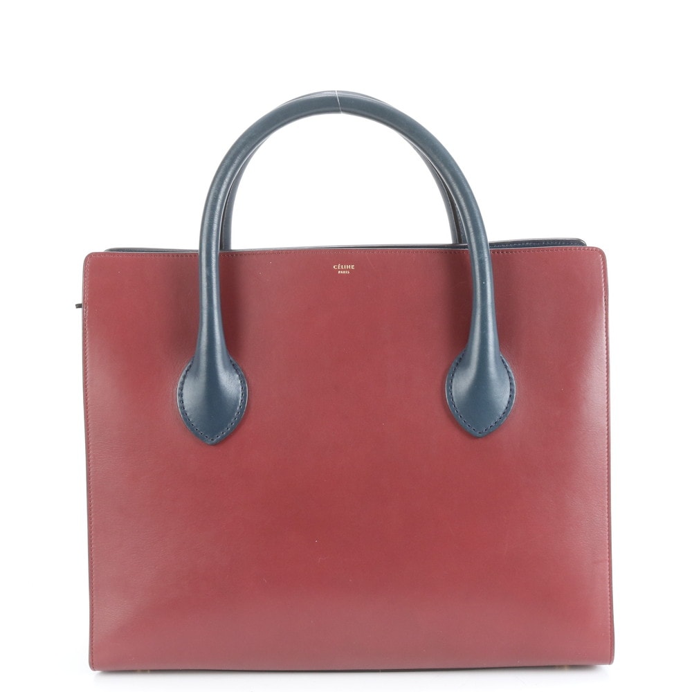 ■極美品 セリーヌ ボクシートート バッグ レザー