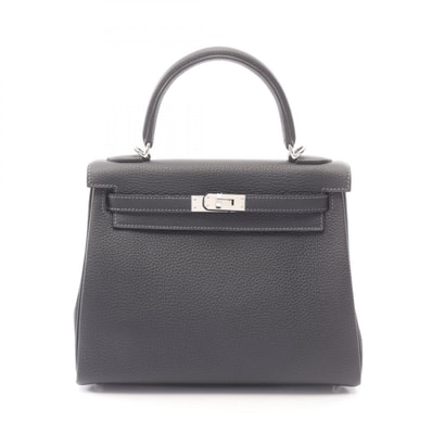 エルメス HERMES ケリー25 内縫い 2WAY ハンドバッグ バッグ レザー トゴ トゴ キャバン W刻印(2024年製造) レディース ネイビー系 【中古】
