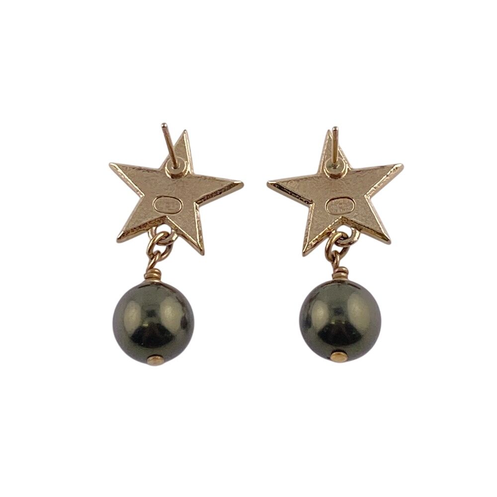 シャネル CHANEL ピアス ココマーク スター パール A17C ゴールド