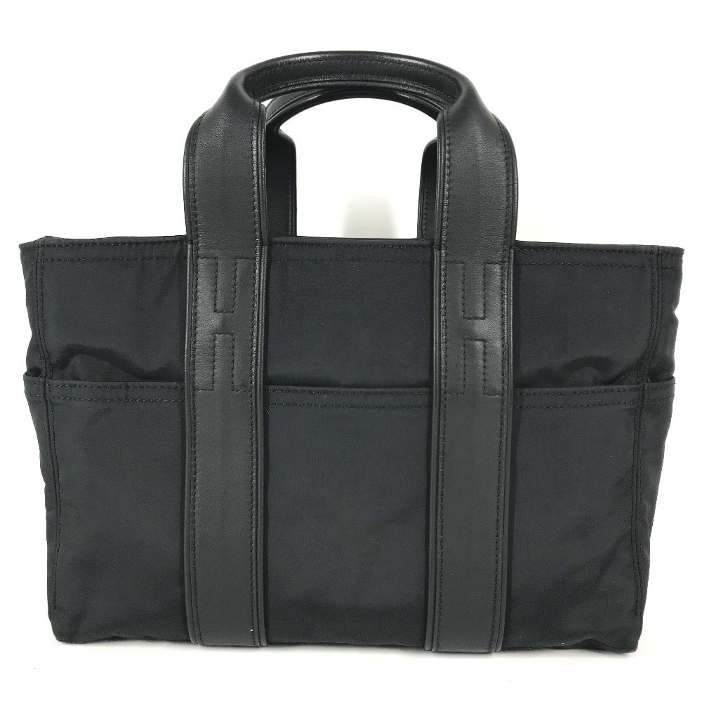 エルメス HERMES アカプルコPM アカプルコ PM カバン トートバッグ スクエア ハンドバッグ ナイロン/レザー ブラック