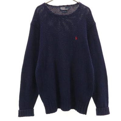Polo by Ralph Lauren ポロバイラルフローレン 長袖 ニット M ネイビー セーター