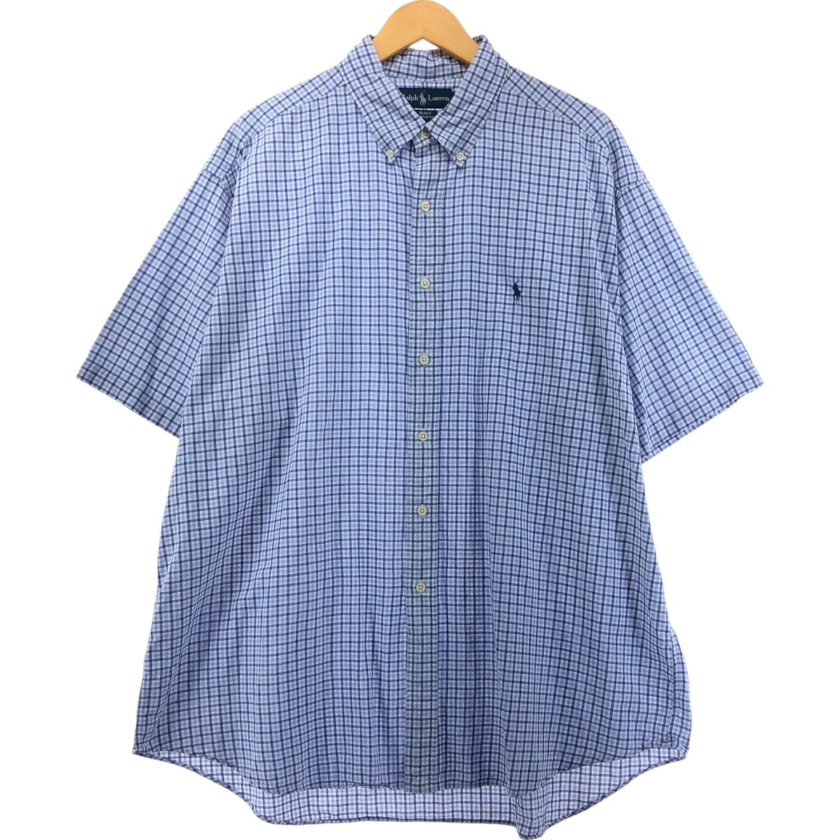 古着 ラルフローレン Ralph Lauren BLAKE 半袖 ボタンダウン チェックシャツ メンズXXL相当/eaa553852