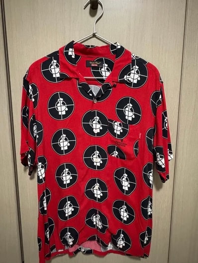Supreme Undercover Public Enemy Rayon Shirt "Red"