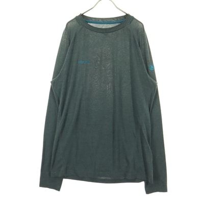 MARMOT マーモット ワンポイントロゴ 長袖 Tシャツ XL グレー系 ストレッチ