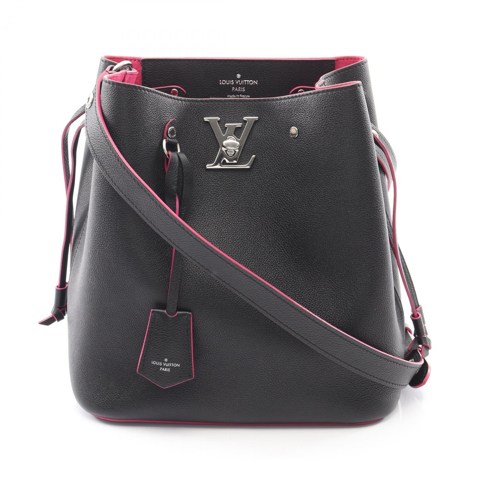 ルイ・ヴィトン LOUIS VUITTON ロックミー バケット ノワール ショルダーバッグ バッグ レザー レディース ブラック系 M54677 【中古】