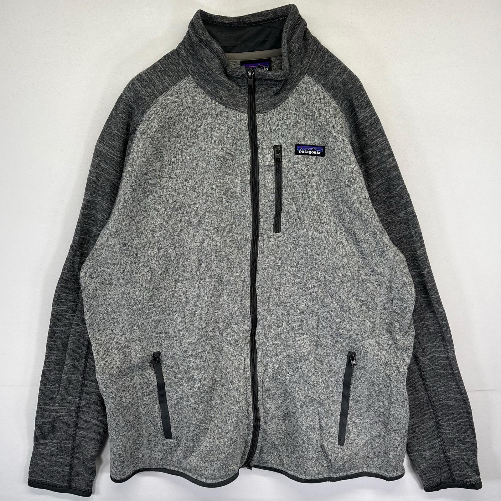 古着 パタゴニア patagonia フルジップフリースジャケット ベターセーター アウトドア ワンポイントロゴ  グレー系 メンズ