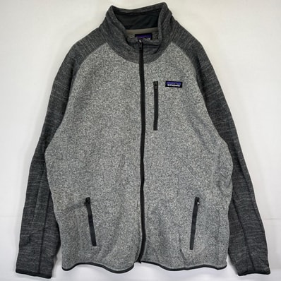 古着 パタゴニア patagonia フルジップフリースジャケット ベターセーター アウトドア ワンポイントロゴ グレー系 メンズ