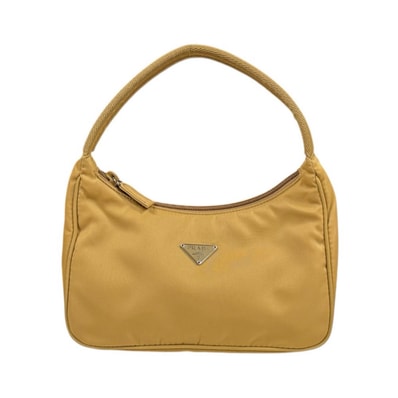 プラダ ホーボーミニバッグ ハンドバッグ ナイロン MV515 ベージュ レディース PRADA 中古
