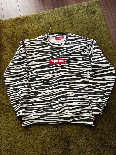 Supreme Box Logo Crewneck "Zebra" (22FW)