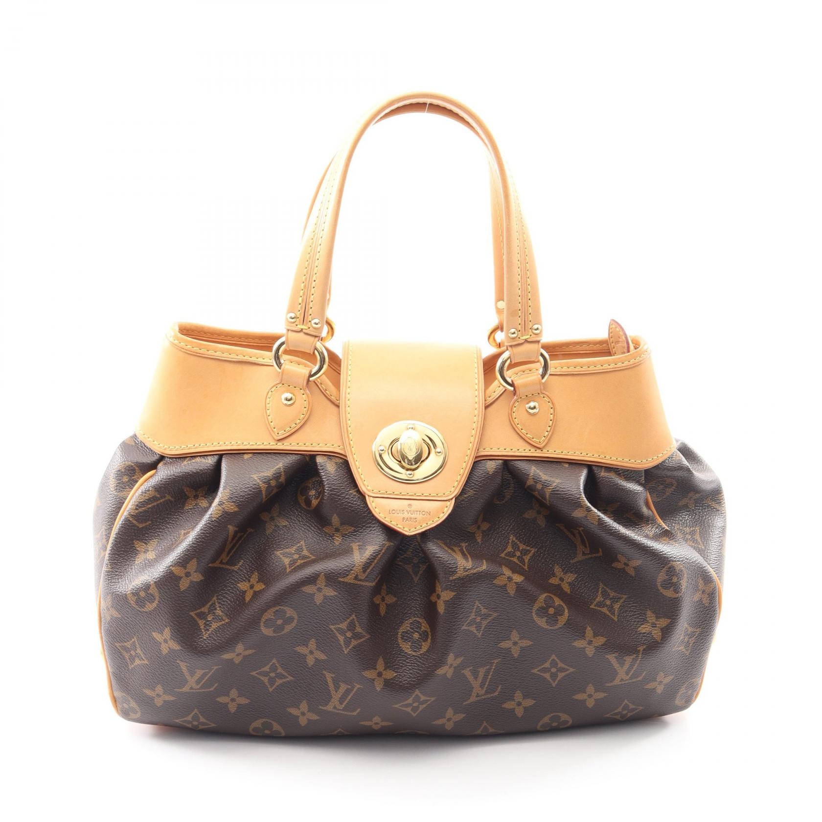 ルイ・ヴィトン LOUIS VUITTON ボエシPM ハンドバッグ バッグ PVCコーティングキャンバス レザー モノグラム レディース ブラウン系 M45715 【中古】