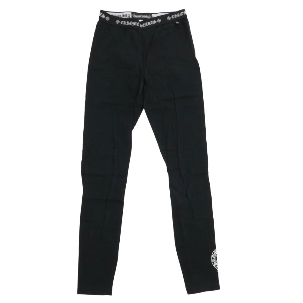 CHROME HEARTS クロムハーツ(原本無) パンツ ホースシュー プリント レギンス パンツ ブラック系 S【中古】